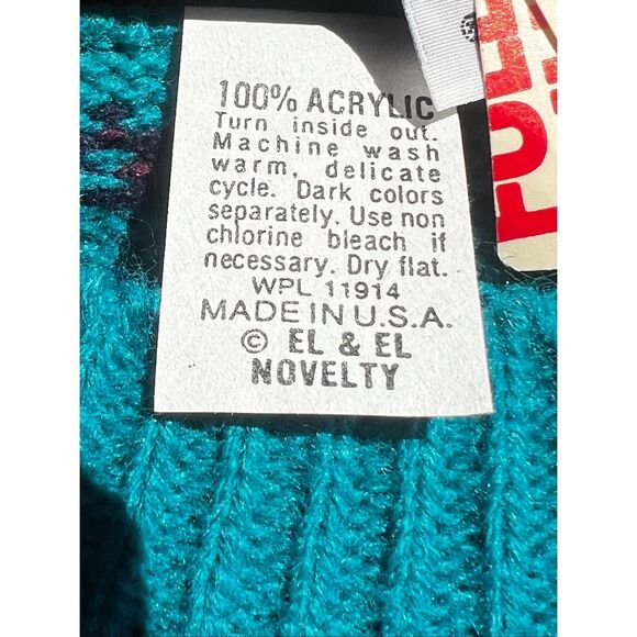 Jennifer Adams Vintae Made In The US Silly Goose Blue Sweater plus 22w 2xl - Picture 4 of 6